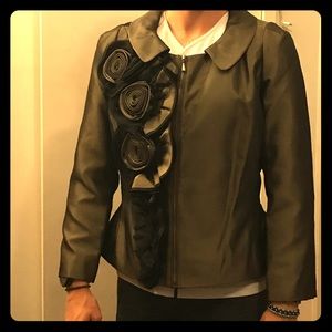 Olive crop jacket by Etcetera